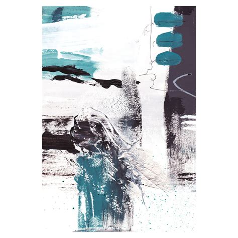 Abstract Teal Black & Greens Acrylic Modern Wall Art Print Painting - Etsy