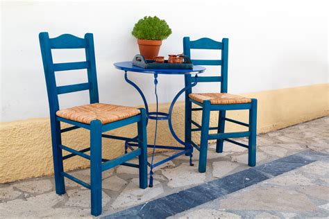 Greek Coffee Chairs Free Stock Photo - Public Domain Pictures