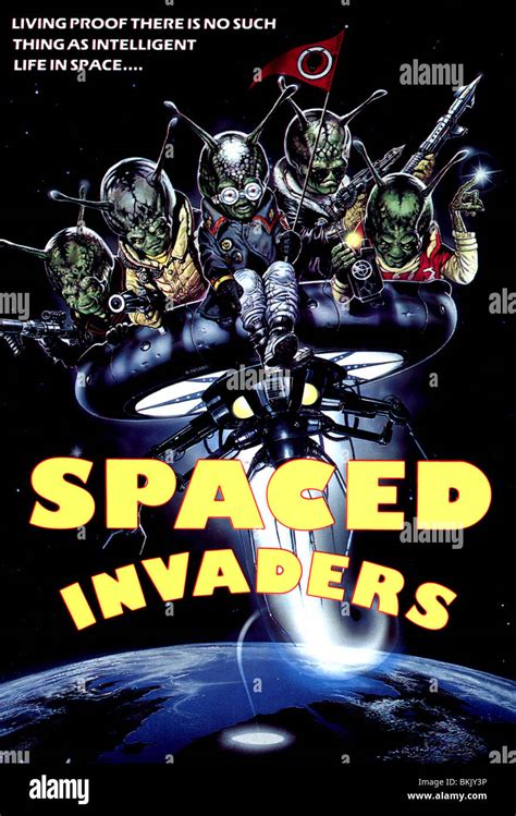 SPACED INVADERS -1989 POSTER Stock Photo, Royalty Free Image: 29305242 - Alamy