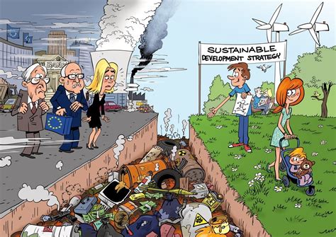 Sustainable Development Cartoon