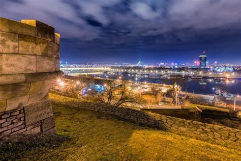 Belgrade Fortress Kalemegdan Night View Stock Image - Image of blue, landmark: 179827299