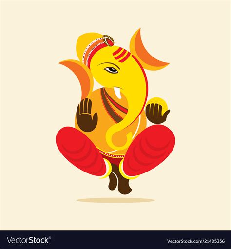 Ganesh chaturthi festival poster design Royalty Free Vector