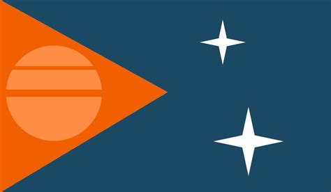 Flag of a fictional Mars colony I made for a school project : vexillology