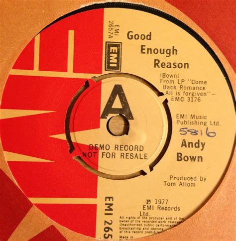 Andy Bown Good Enough Reason 7 Inch | Buy from Vinylnet