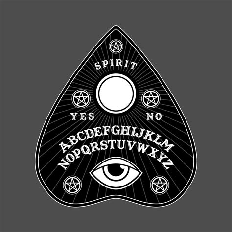 Ouija Board in Pointer shape for halloween party. Planchette play for calling souls and demons ...