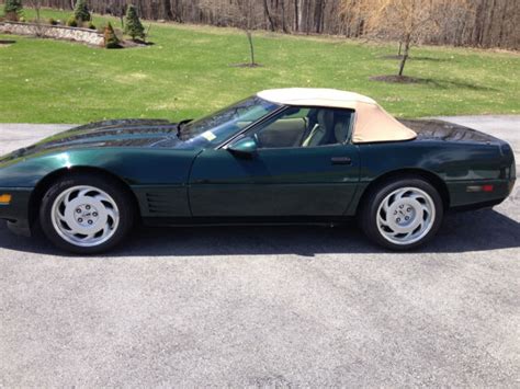 1992 corvette convertible, Auto.,Polo green metallic II, Tan top ...