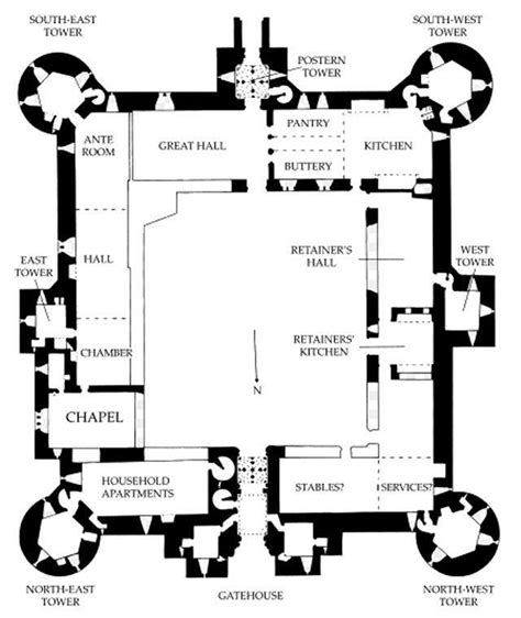 Замок Бодиам в Англии | Castle floor plan, Castle layout, Medieval castle layout