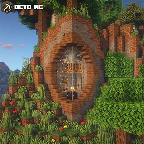 Here's my cliff/mountain base : Minecraftbuilds