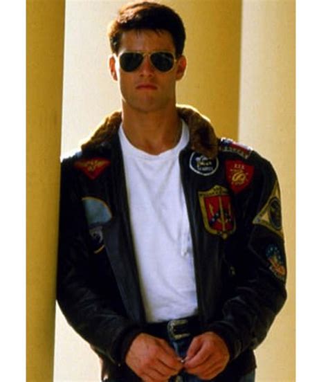 Maverick Tom Cruise Top Gun Leather Jacket with Patches - Jackets Masters