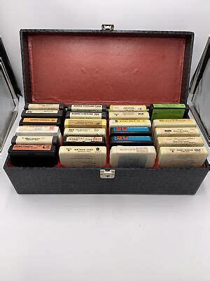 Vtg 8 Track Storage Case w/ 23 Eight 8 Track Tapes Assorted Holds 24 8 Track | eBay