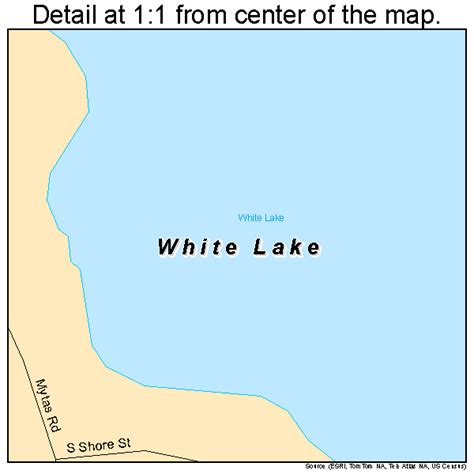 White Lake Wisconsin Street Map 5586750