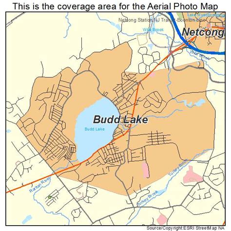 Aerial Photography Map of Budd Lake, NJ New Jersey