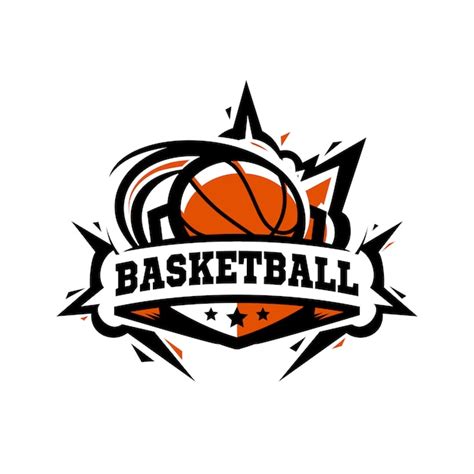 Logotipo swoosh de basquete | Vetor Premium