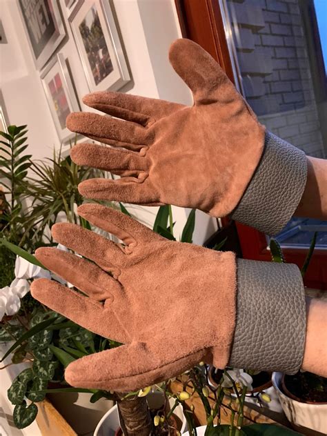 Gardening Gloves Gift for men Suede Leather Gloves | Etsy