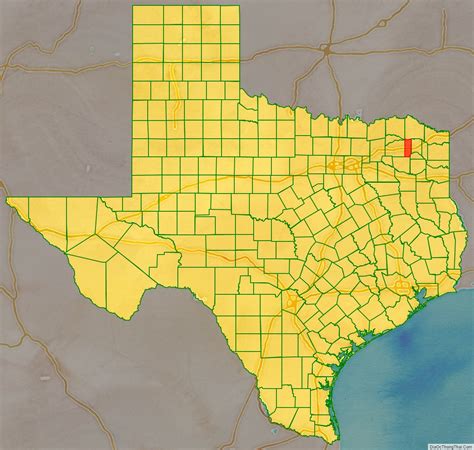 Map of Franklin County, Texas - Thong Thai Real