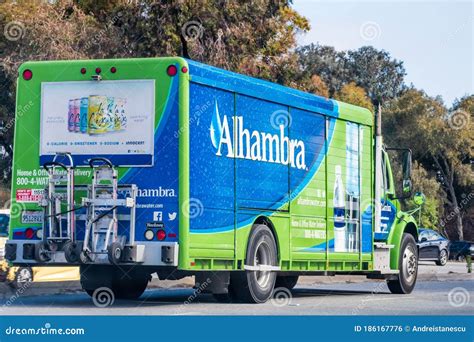 May 28, 2020 Redwood City / CA / USA - Close Up of Alhambra Water ...