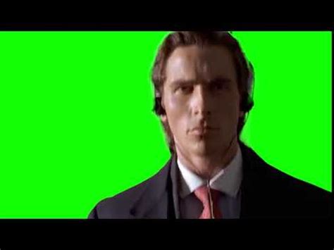 Patrick Bateman in Headphones Meme Green Screen Template | Patrick ...