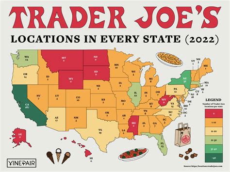 The Number of Trader Joe's Locations in Each State [MAP] | VinePair