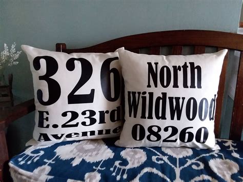 Personalized Pillow Gift Pillows Welcome Family address indoor or outdoor by TheWestGarden on ...