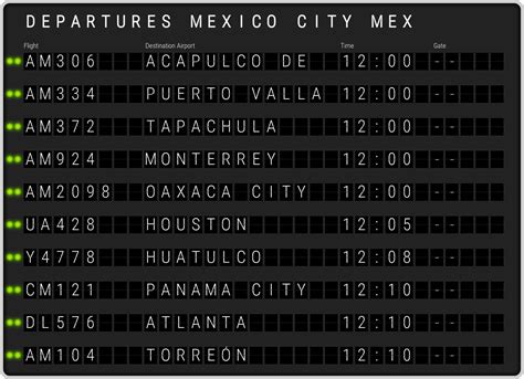 Mexico City Benito Juárez Airport Departures & [MEX] Flight Schedules