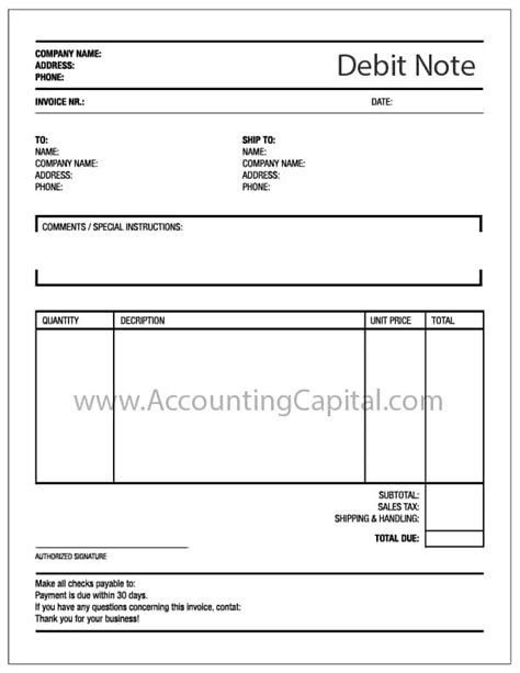 What is a Debit Note? - Accounting Capital