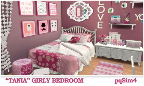 "Tania" Girly Bedroom. Sims 4 Custom Content.