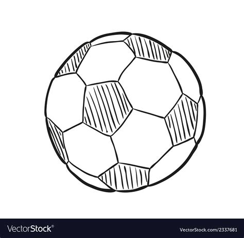 Sketch of the football ball Royalty Free Vector Image