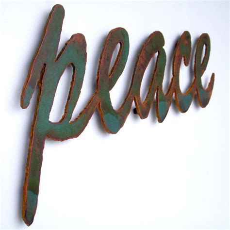 peace sign wall art metal 22 1/2 wide by FunctionalSculpture