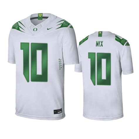 Oregon Ducks Bo Nix White Game Jersey - NB Jersey