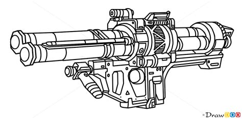 How to Draw Rocket Launcher, Guns and Pistols - How to Draw, Drawing ...