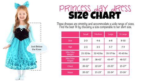 Size Chart For Teen Girls