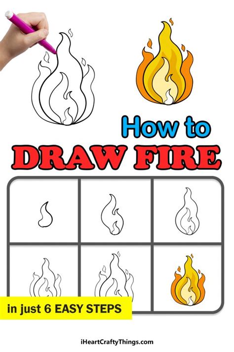 Fire Drawing - How To Draw Fire Step By Step!