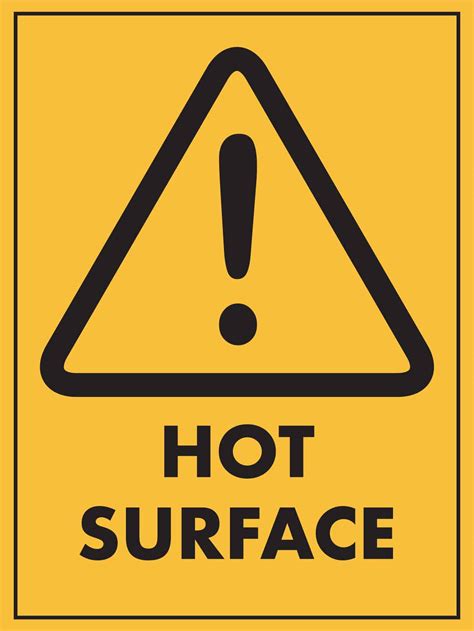 Caution Hot Surface Sign - New Signs