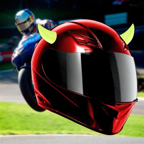 green motorcycle helmet headwear accessoriess suction cups horns decor decoration Sale ...