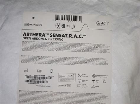 New KCI Abthera Sensat R.A.C Open Abdomen Dressing Abthera Sensat R.A.C Open Abdomen Dressing ...