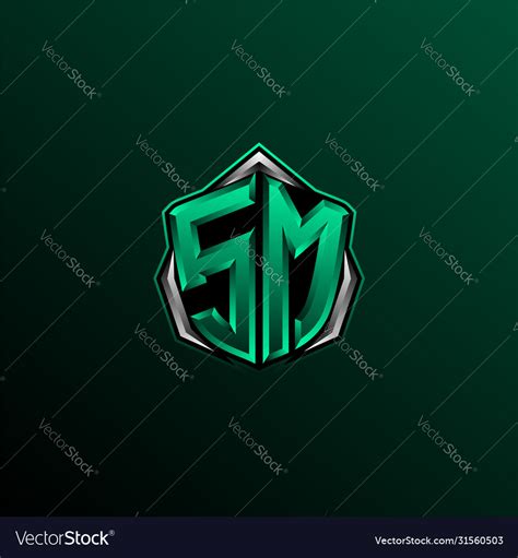 Initial sm logo design sm logo design Royalty Free Vector