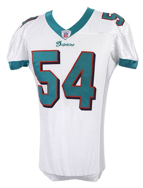 Lot Detail - 2003 Zach Thomas Miami Dolphins Game Worn Road Jersey ...