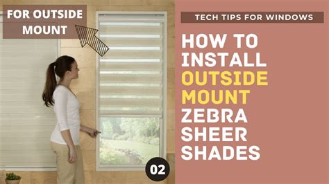 HOW TO INSTALL OUTSIDE MOUNT ZEBRA SHEER SHADES - sheer shade window installation - YouTube