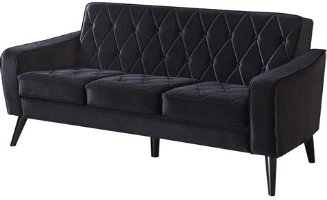 Bowery Black Velvet Sofa from TOV (TOV-183-16) | Coleman Furniture