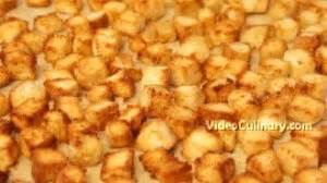 Homemade Garlic Croutons Recipe - Video Culinary