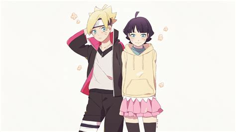 HD Wallpaper of Himawari and Boruto Uzumaki from Anime