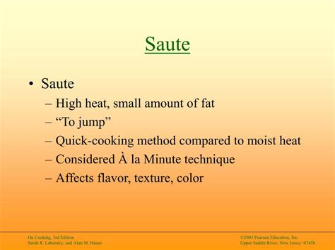 PPT - SAUTE TERMINOLOGY AND TECHNIQUE PowerPoint Presentation, free download - ID:61393