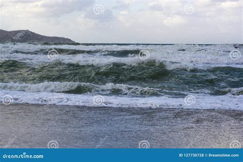 Strong Waves Raging Storm Sea Stock Photo - Image of raging, white ...