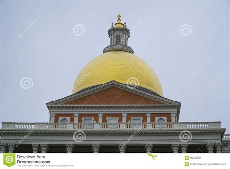 The Dome of Massachusetts State House in Boston - BOSTON , MASSACHUSETTS - APRIL 3, 2017 ...