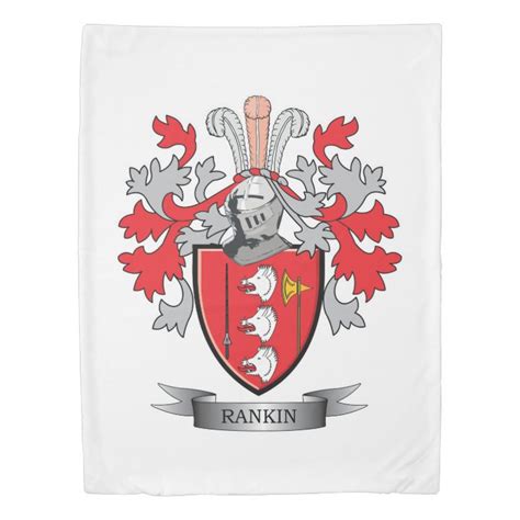 Rankin Family Crest Coat of Arms Duvet Cover | Zazzle