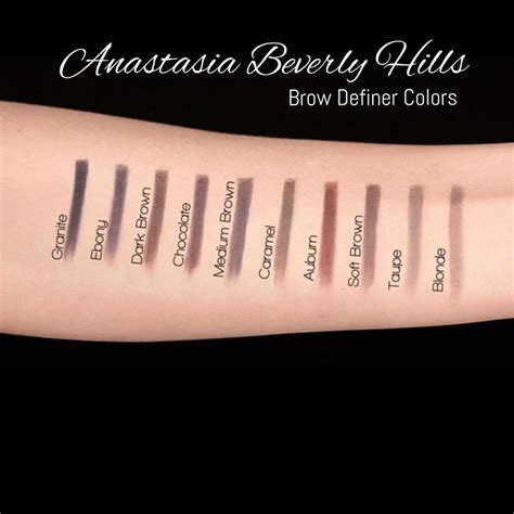 Anastasia Beverly Hills Brow definer swatches