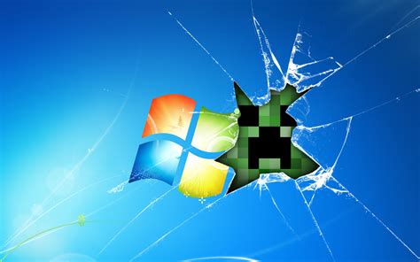 3840x2400 Wallpaper windows, minecraft, game, glass, desktop | Windows ...