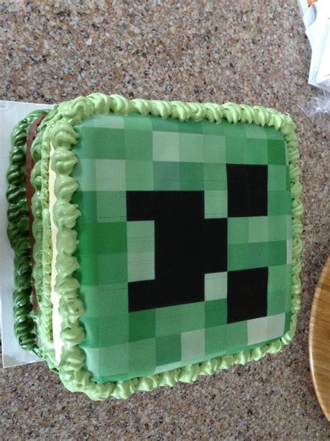 Minecraft Creeper Cake | Birthday cake kids, Creeper cake, Kids birthday