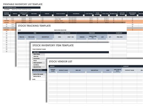 Equipment Spare Parts List Template | Reviewmotors.co