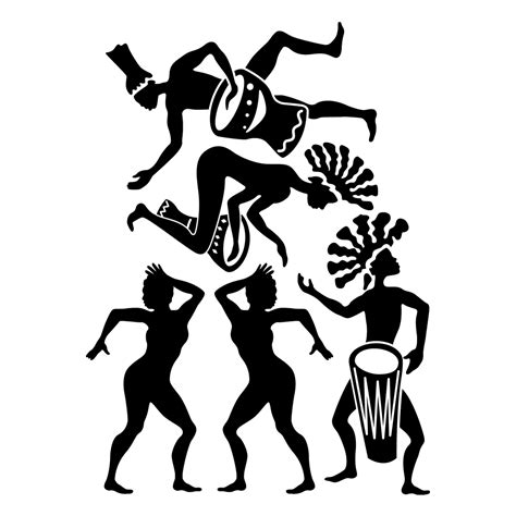 Stickers muraux musique - Sticker Danse africaine | Ambiance-sticker.com